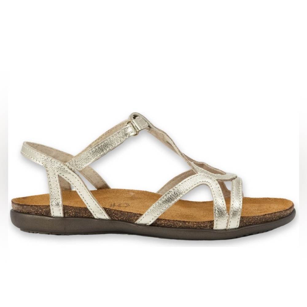 NAOT DORITH RADIANT GOLD LEATHER SANDALS 37 6 - Picture 3 of 10